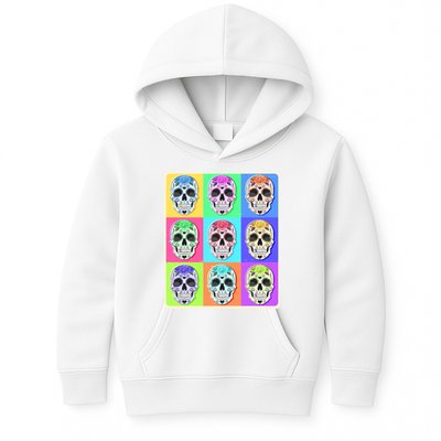 Cool Sugar Skull Pop Art Kids Hoodie