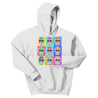 Cool Sugar Skull Pop Art Kids Hoodie