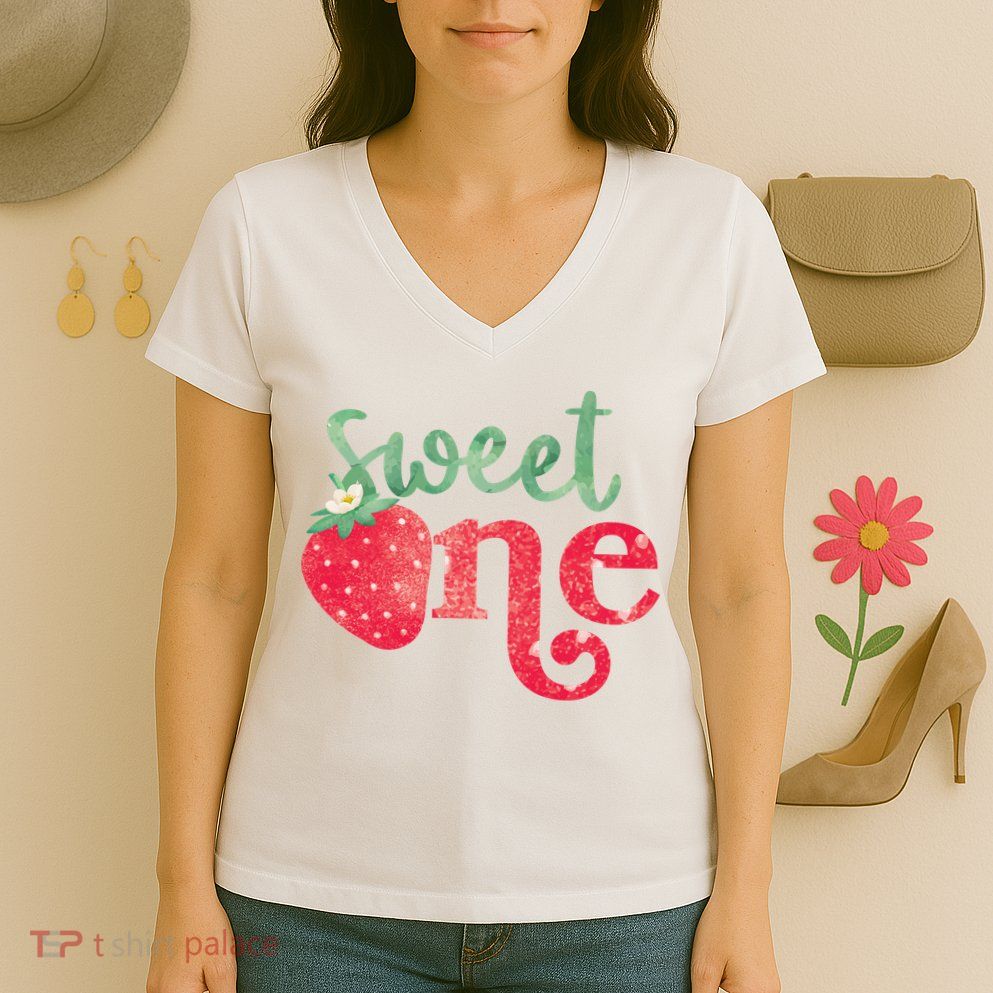 Cute Strawberry Sweet One Women's V-Neck T-Shirt