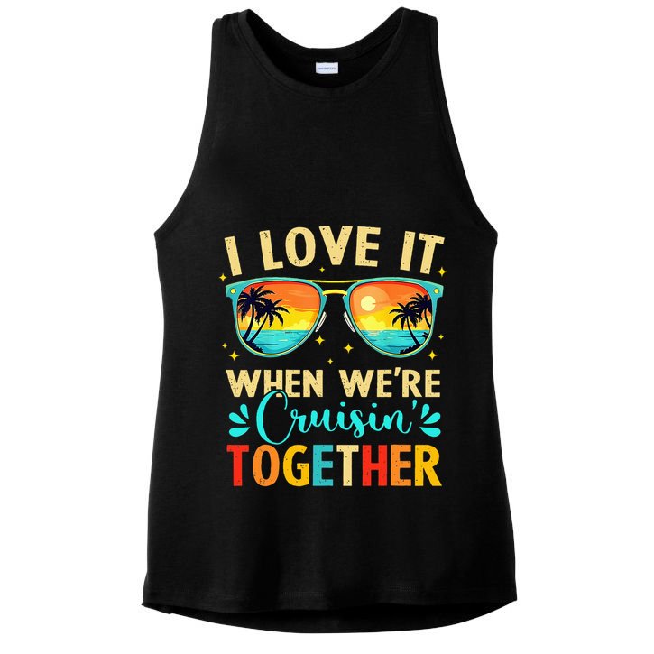 Cruise Ship Summer Vacation Friends Group Family I Love It Ladies PosiCharge Tri-Blend Wicking Tank