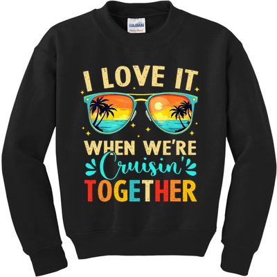 Cruise Ship Summer Vacation Friends Group Family I Love It Kids Sweatshirt