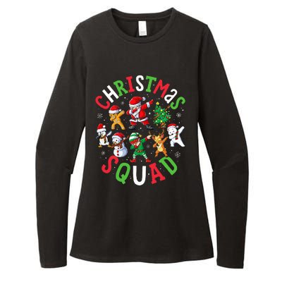 Christmas Squad Santa Dabbing Elf Family Matching Pajamas Womens CVC Long Sleeve Shirt