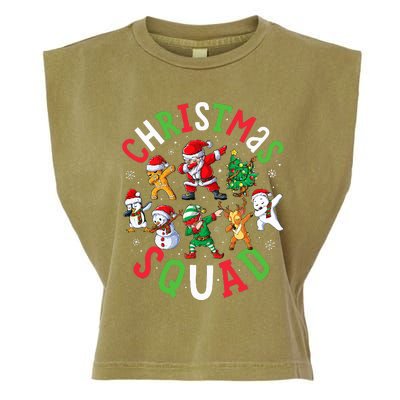 Christmas Squad Santa Dabbing Elf Family Matching Pajamas Garment-Dyed Women's Muscle Tee