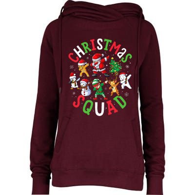 Christmas Squad Santa Dabbing Elf Family Matching Pajamas Womens Funnel Neck Pullover Hood