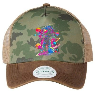 Cool Spaceman Scifi Astronaut Space Legacy Tie Dye Trucker Hat