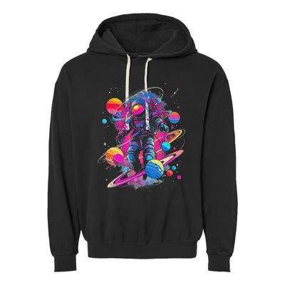 Cool Spaceman Scifi Astronaut Space Garment-Dyed Fleece Hoodie