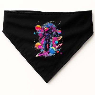 Cool Spaceman Scifi Astronaut Space USA-Made Doggie Bandana