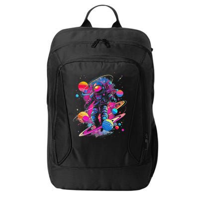 Cool Spaceman Scifi Astronaut Space City Backpack
