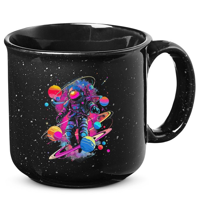Cool Spaceman Scifi Astronaut Space 15oz Campfire Ceramic Mug