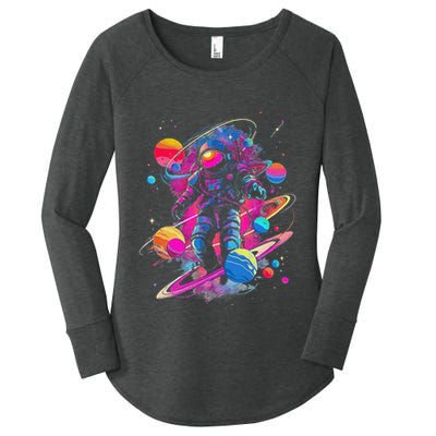 Cool Spaceman Scifi Astronaut Space Women's Perfect Tri Tunic Long Sleeve Shirt