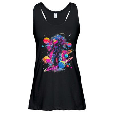 Cool Spaceman Scifi Astronaut Space Ladies Essential Flowy Tank