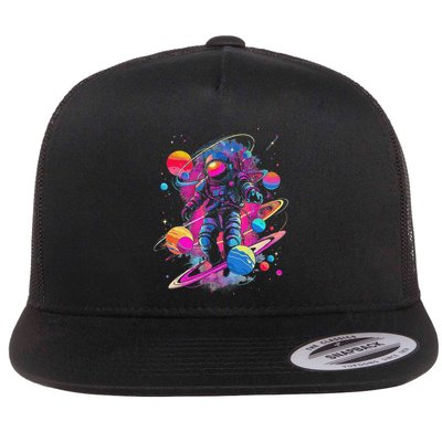 Cool Spaceman Scifi Astronaut Space Flatbill Hat