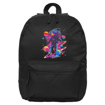 Cool Spaceman Scifi Astronaut Space 16 in Basic Backpack