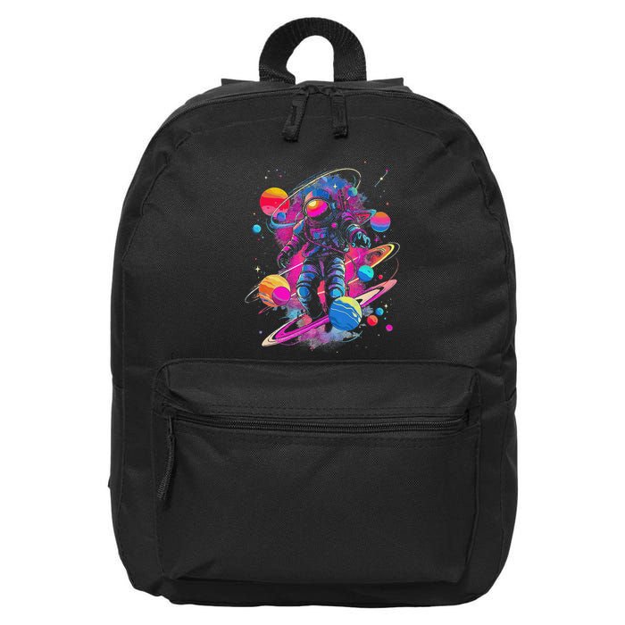 Cool Spaceman Scifi Astronaut Space 16 in Basic Backpack