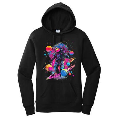 Cool Spaceman Scifi Astronaut Space Women's Pullover Hoodie