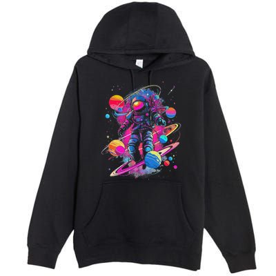 Cool Spaceman Scifi Astronaut Space Premium Pullover Hoodie