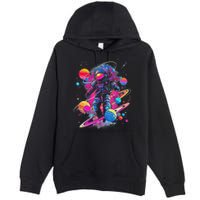 Cool Spaceman Scifi Astronaut Space Premium Pullover Hoodie