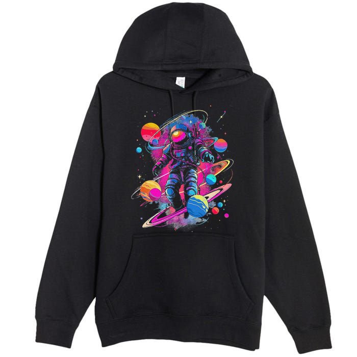Cool Spaceman Scifi Astronaut Space Premium Pullover Hoodie