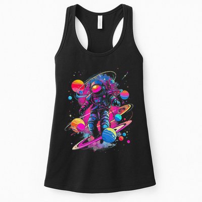 Cool Spaceman Scifi Astronaut Space Womens Tank Top