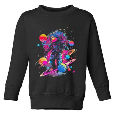 Cool Spaceman Scifi Astronaut Space Toddler Sweatshirt