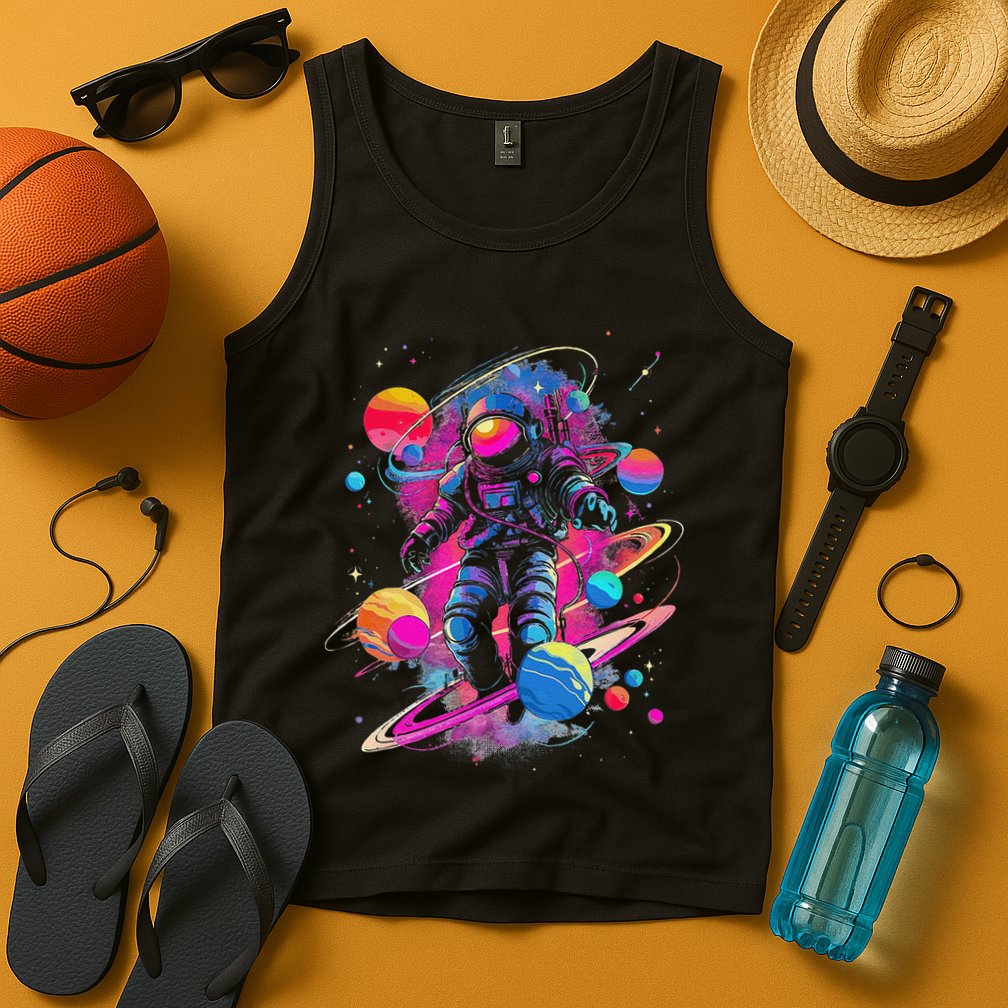 Cool Spaceman Scifi Astronaut Space Tank Top