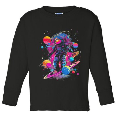 Cool Spaceman Scifi Astronaut Space Toddler Long Sleeve Shirt