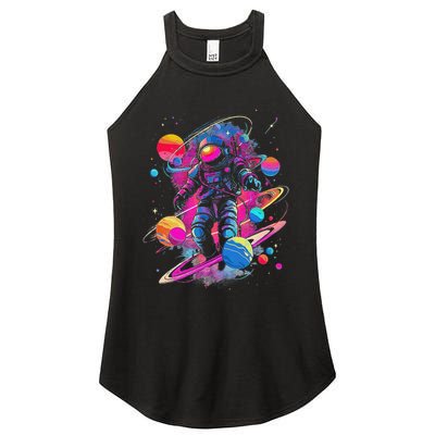 Cool Spaceman Scifi Astronaut Space Women's Perfect Tri Rocker Tank