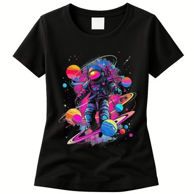 Cool Spaceman Scifi Astronaut Space Womens T-Shirt