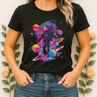 Cool Spaceman Scifi Astronaut Space Womens T-Shirt