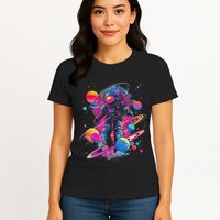 Cool Spaceman Scifi Astronaut Space Womens T-Shirt
