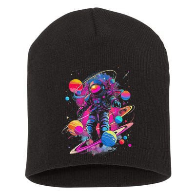 Cool Spaceman Scifi Astronaut Space Short Acrylic Beanie