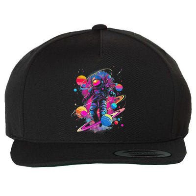 Cool Spaceman Scifi Astronaut Space Wool Snapback Cap