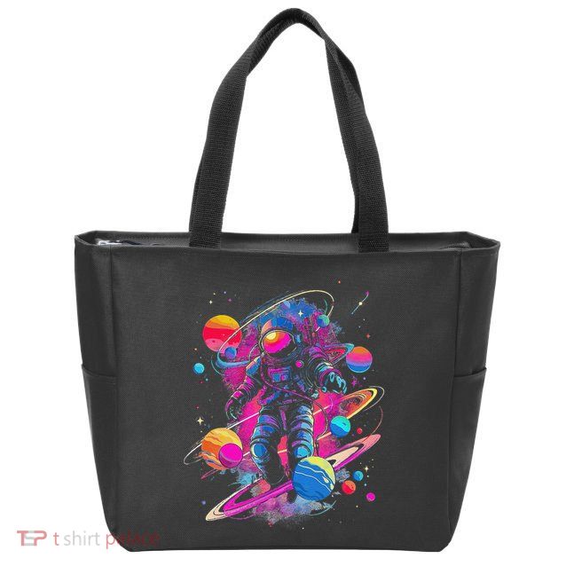 Cool Spaceman Scifi Astronaut Space Zip Tote Bag