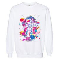 Cool Spaceman Scifi Astronaut Space Garment-Dyed Sweatshirt