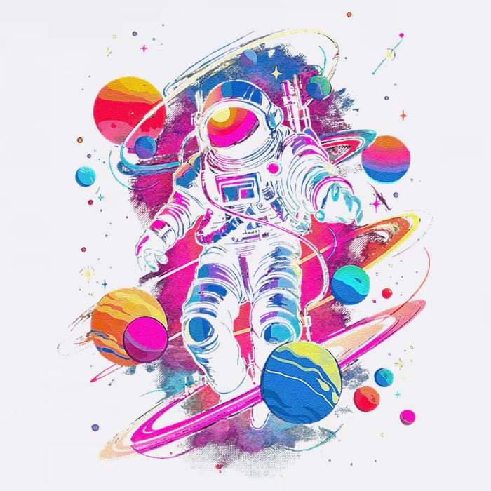 Cool Spaceman Scifi Astronaut Space Garment-Dyed Sweatshirt