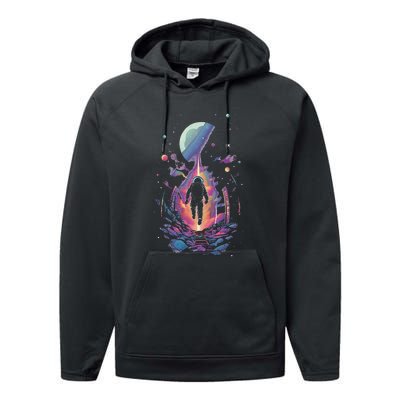 Cool Spaceman Scifi Astronaut Space Performance Fleece Hoodie