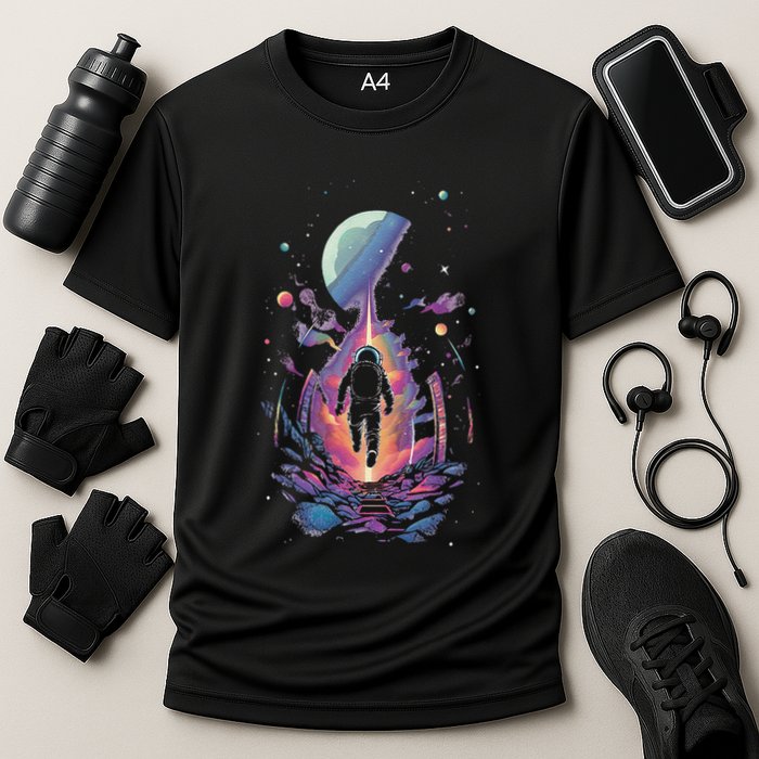 Cool Spaceman Scifi Astronaut Space Performance Shirt