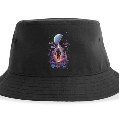 Cool Spaceman Scifi Astronaut Space Sustainable Bucket Hat