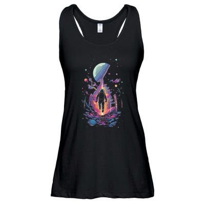 Cool Spaceman Scifi Astronaut Space Ladies Essential Flowy Tank