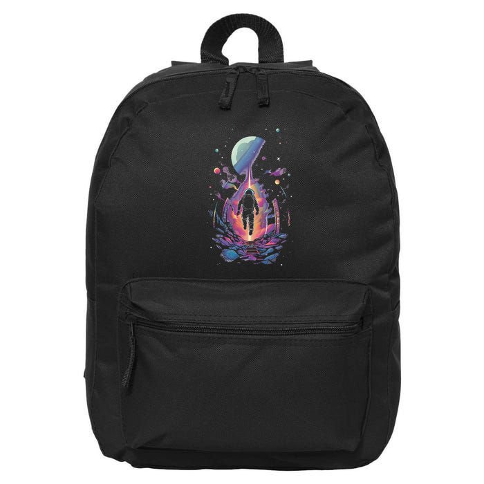 Cool Spaceman Scifi Astronaut Space 16 in Basic Backpack