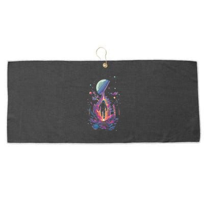 Cool Spaceman Scifi Astronaut Space Large Microfiber Waffle Golf Towel