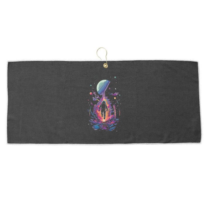 Cool Spaceman Scifi Astronaut Space Large Microfiber Waffle Golf Towel