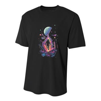 Cool Spaceman Scifi Astronaut Space Youth Performance Sprint T-Shirt