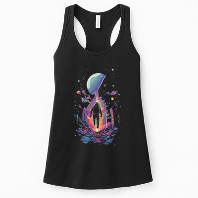Cool Spaceman Scifi Astronaut Space Womens Tank Top