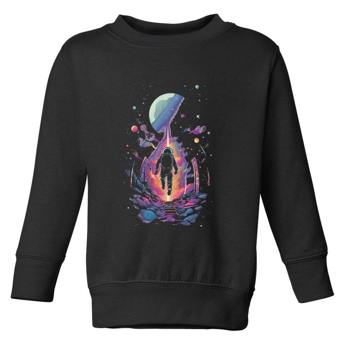Cool Spaceman Scifi Astronaut Space Toddler Sweatshirt