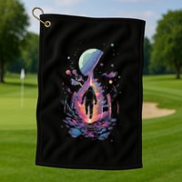Cool Spaceman Scifi Astronaut Space Golf Towel