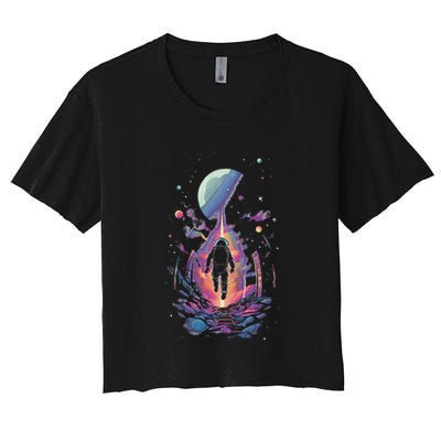 Cool Spaceman Scifi Astronaut Space Crop Top