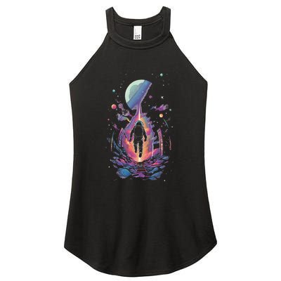 Cool Spaceman Scifi Astronaut Space Women's Perfect Tri Rocker Tank