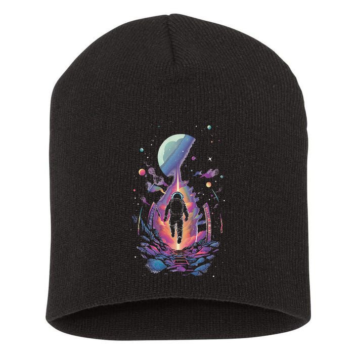 Cool Spaceman Scifi Astronaut Space Short Acrylic Beanie
