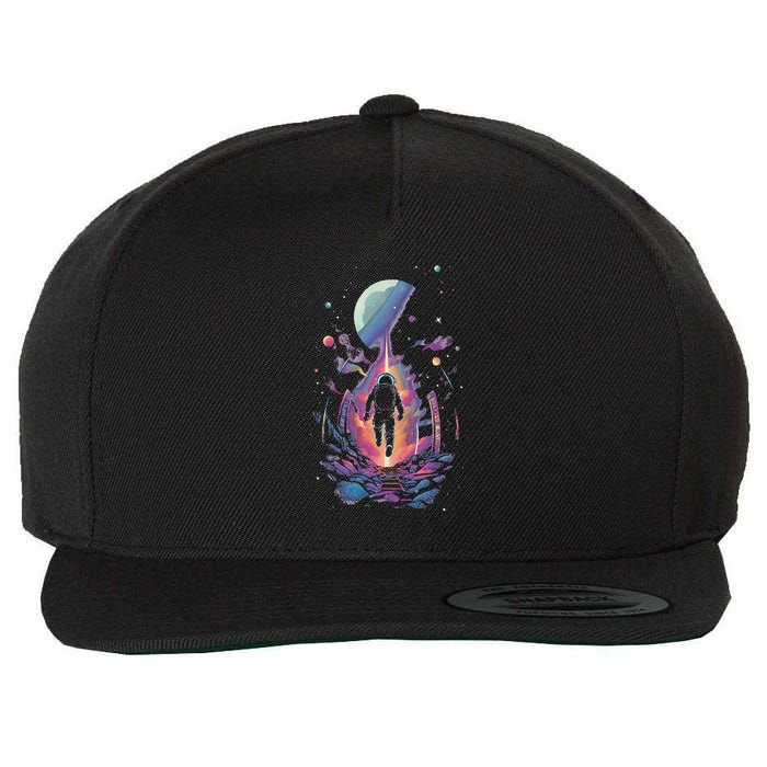 Cool Spaceman Scifi Astronaut Space Wool Snapback Cap
